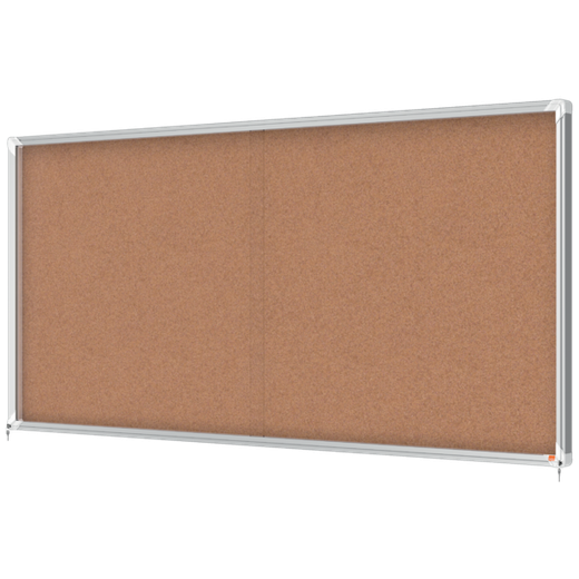 Vitrina NOBO Premium Plus de puerta corredera fondo de corcho 27 x A4 hojas