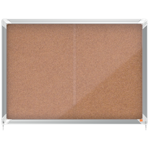 Vitrina NOBO Premium Plus de puerta corredera fondo de corcho 8 x A4 hojas