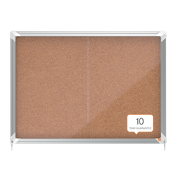 Vitrina NOBO Premium Plus de puerta corredera fondo de corcho 8 x A4 hojas