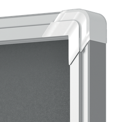 Vitrina NOBO Premium Plus de puerta corredera fondo de fieltro 8xA4 hojas, gris