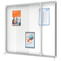 Vitrina NOBO Premium Plus de puerta corredera fondo magnético 15 x hojas A4