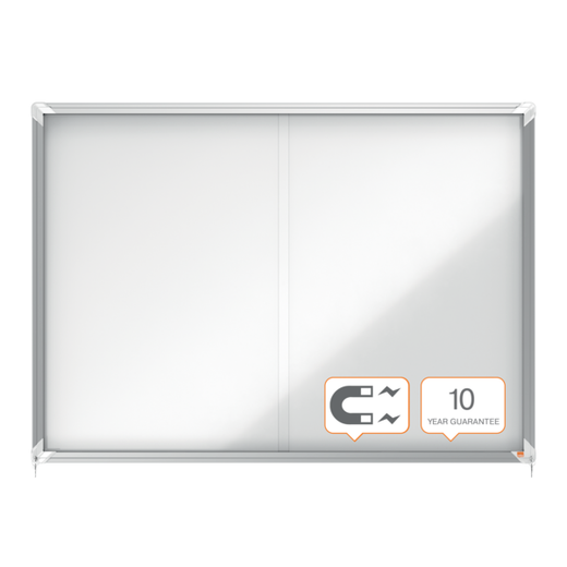 Vitrina NOBO Premium Plus de puerta corredera fondo magnético 18 x hojas A4
