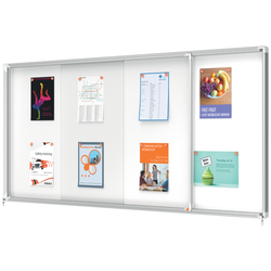 Vitrina NOBO Premium Plus de puerta corredera fondo magnético 27 x hojas A4
