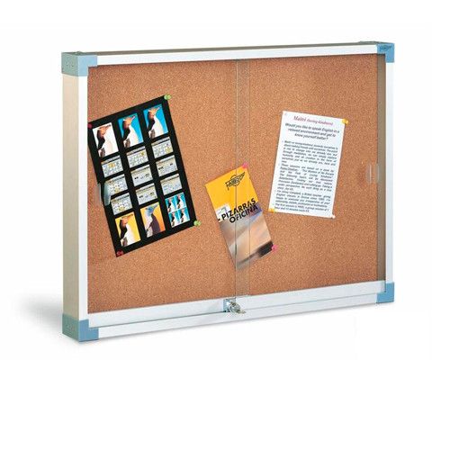 Vitrina para anuncios estructura de aluminio 90x120 cm