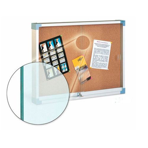 Vitrinas de anuncios con puertas de cristal de seguridad 60x80 cm