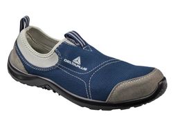 Zapatos de Seguridad Deltaplus de Poliester y Algodon con Plantilla y Puntera - Color Azul Marino Talla 45