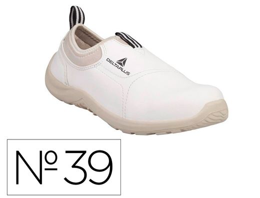 Zapatos de seguridad deltaplus microfibra pu suela pu mono-densidad color blanco talla 39