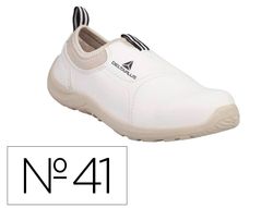 Zapatos de seguridad deltaplus microfibra pu suela pu mono-densidad color blanco talla 41