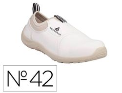 Zapatos de seguridad deltaplus microfibra pu suela pu mono-densidad color blanco talla 42