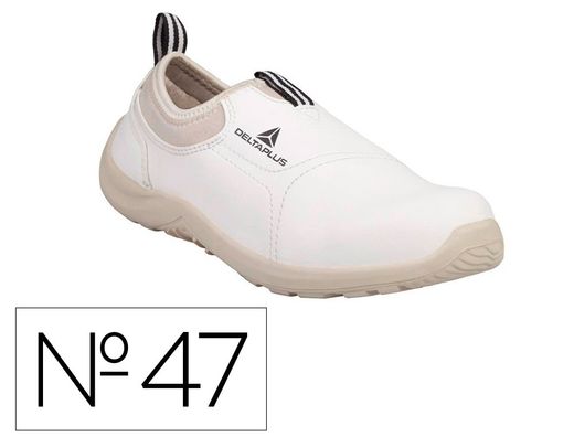 Zapatos de seguridad deltaplus microfibra pu suela pu mono-densidad color blanco talla 47
