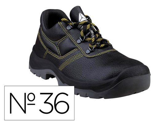 Zapatos de seguridad deltaplus piel crupon pigmentada suela pu bi densidad color negro talla 36