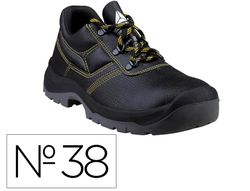 Zapatos de seguridad deltaplus piel crupon pigmentada suela pu bi densidad color negro talla 38