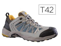 Zapatos de Seguridad Deltaplus Trek de Piel Serraje Puntera y Suela Composite Gris Talla 42
