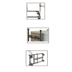 Zown Carro plegable 132x62cm acero L trolley (para mesas L120)