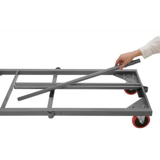 Zown Carro plegable 132x62cm acero L trolley (para mesas L120)
