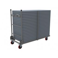 Zown Carro plegable 132x62cm acero L trolley (para mesas L120)