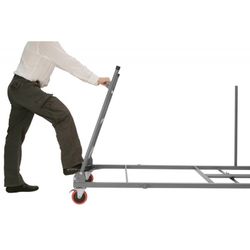 Zown Carro plegable 132x62cm acero L trolley (para mesas L120)