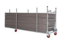 Zown Carro plegable de acero XXLtrolley (para mesas XXL)