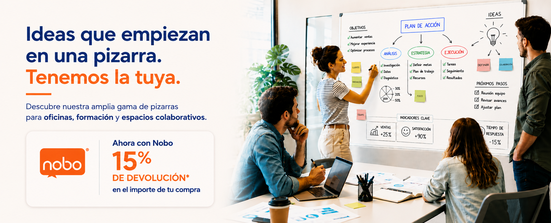 Descuento pizarras Nobo